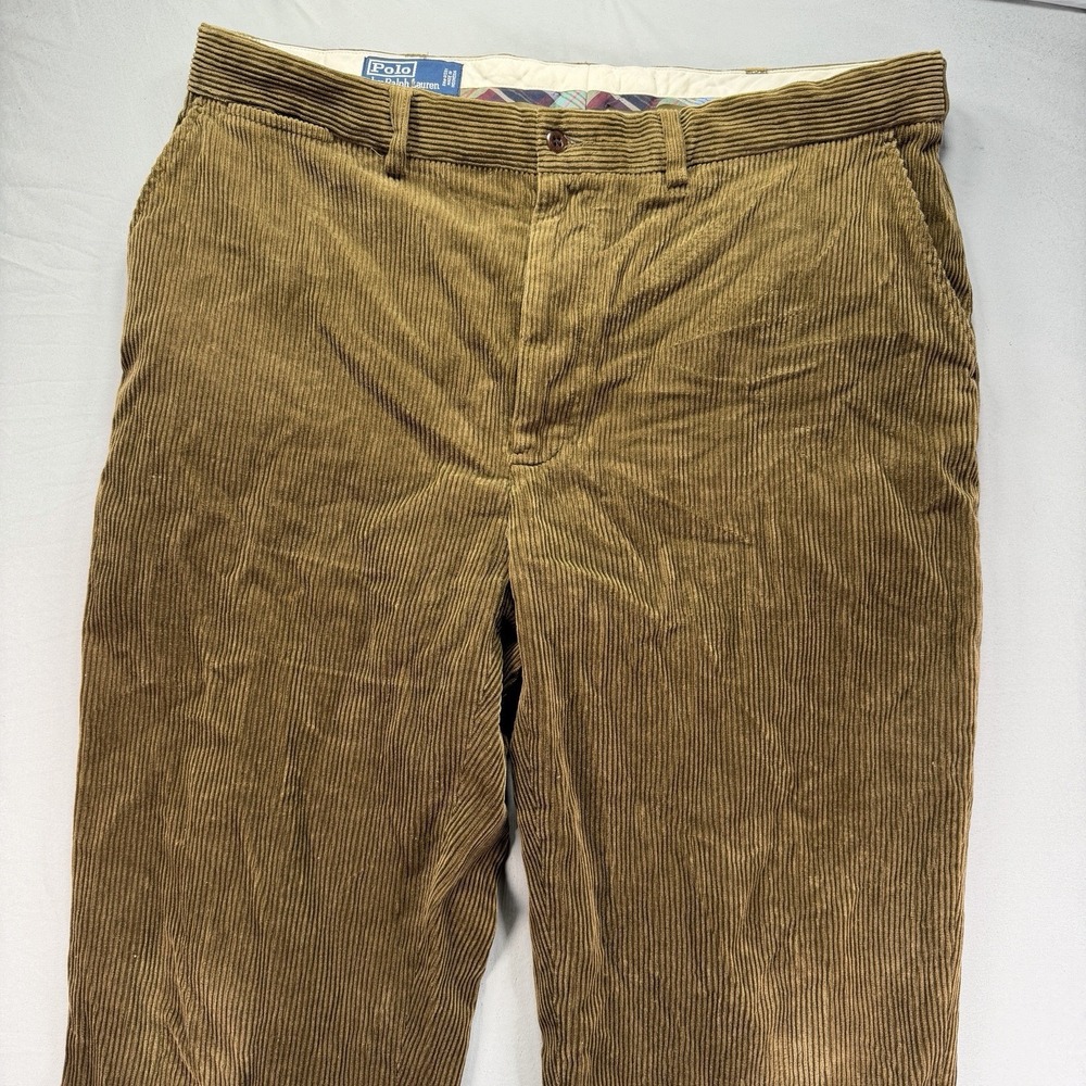 Polo Ralph Lauren Corduroy Pants Mens 38x30 Brown Straight Leg Preppy Boat